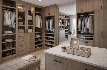 Гардеробные системы на заказ в Алматы