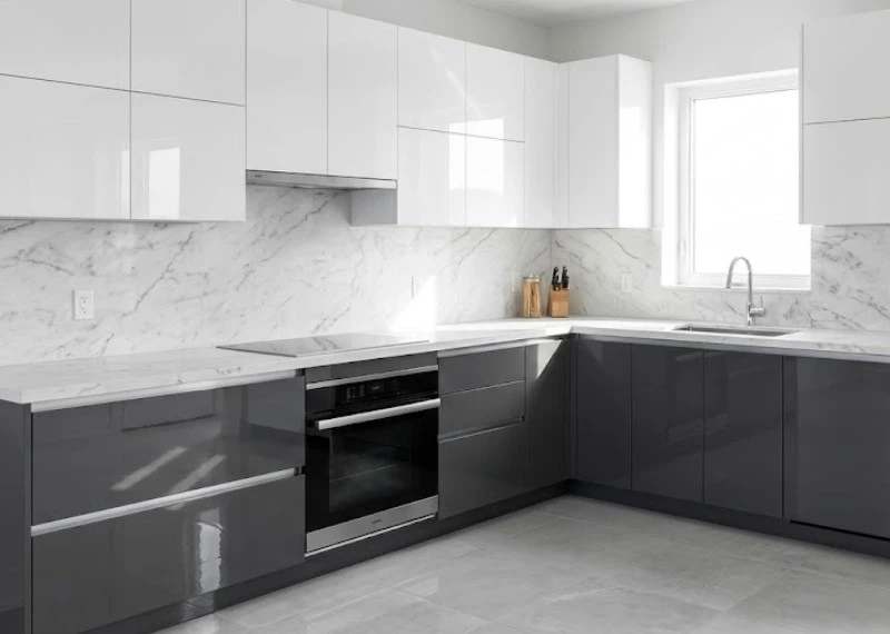 Акриловая глянцевая кухня на заказ в Алматы TOO HEIM