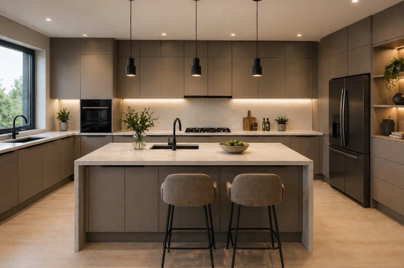 Кухня с островом на заказ в Алматы — проект TOO HEIM