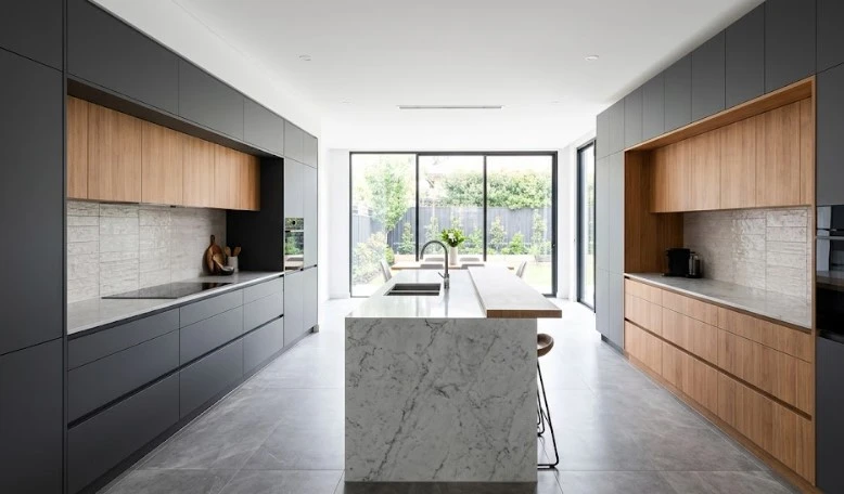 Современная кухня в стиле минимализм на заказ в Алматы TOO HEIM