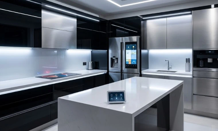 Высокотехнологичная кухня хай-тек на заказ в Алматы TOO HEIM